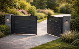 portail-moderne-metal-jardin-verdoyant