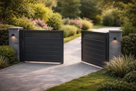 portail-moderne-metal-jardin-verdoyant