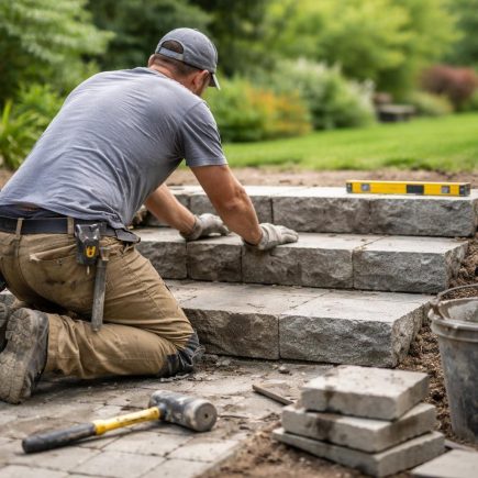 ouvrier-escalier-beton-jardin-outils