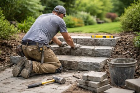 ouvrier-escalier-beton-jardin-outils