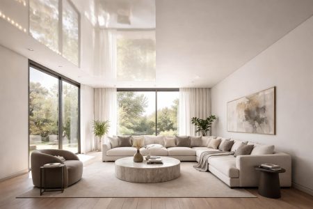 piece-elegante-plafond-mat-brillant