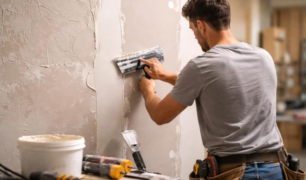 bricolageur-mastic-plaque-platre-atelier
