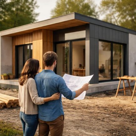 maison-moderne-couple-plans-construction
