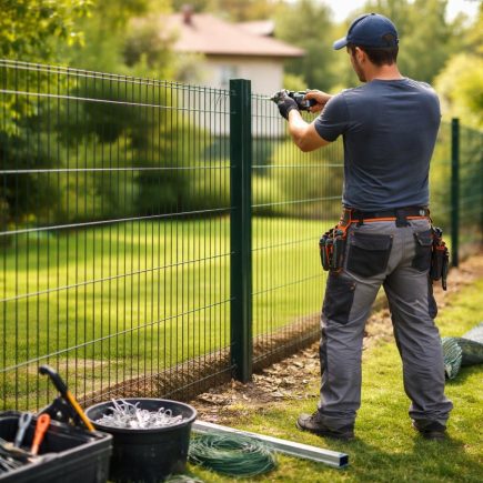 ouvrier-cloture-jardin-outils