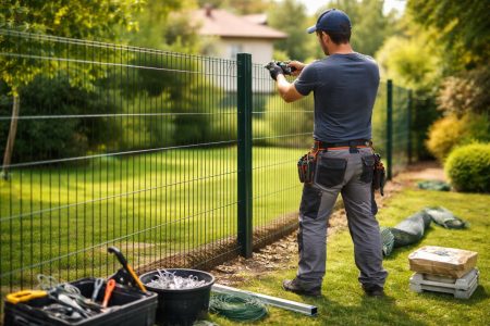 ouvrier-cloture-jardin-outils