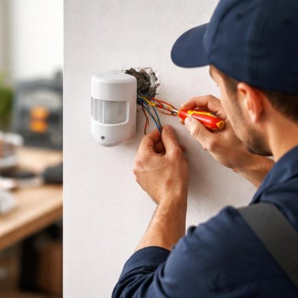 electricien-installation-detecteur-mur-interieur