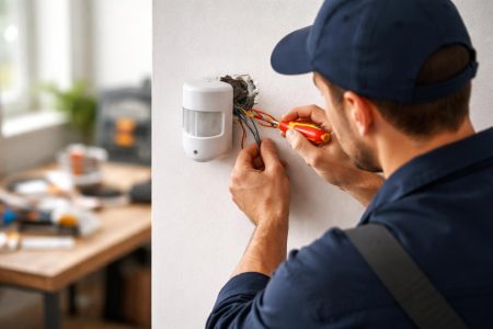 electricien-installation-detecteur-mur-interieur